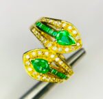 GIL Certified Yellow Gold 14K 8.97 Grams Natural Emerald Gemstone Ring - Image 6