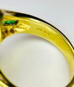 GIL Certified Yellow Gold 14K 8.97 Grams Natural Emerald Gemstone Ring - Image 7
