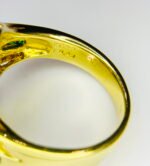 GIL Certified Yellow Gold 14K 8.97 Grams Natural Emerald Gemstone Ring - Image 8