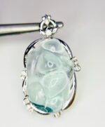 GIL Certified White Gold 14K 7.90 Grams Natural Aquamarine Gemstone Pendant - Image 6