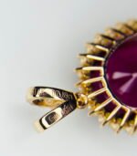 GIL Certified Pink Gold 14K 3.30 Grams Natural Rubellite Tourmaline Gemstone Pendant - Image 7