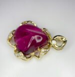 GIL Certified Yellow Gold 14K 5.77 Grams Natural Rubellite Tourmaline Gemstone Pendant - Image 5