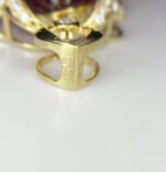 GIL Certified Yellow Gold 14K 5.77 Grams Natural Rubellite Tourmaline Gemstone Pendant - Image 6