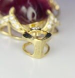GIL Certified Yellow Gold 14K 5.77 Grams Natural Rubellite Tourmaline Gemstone Pendant - Image 7