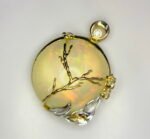 GIL Certified Yellow Gold 14K 12.61 Grams Natural Opal Gemstone Pendant - Image 4