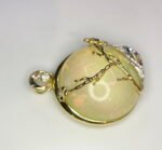 GIL Certified Yellow Gold 14K 12.61 Grams Natural Opal Gemstone Pendant - Image 5