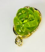 GIL Certified Yellow Gold 14K 11.21 Grams Natural Peridot Gemstone Pendant - Image 10