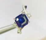 GIL Certified White Gold 14K 2.56 Grams Natural Sapphire Gemstone Ring - Image 5