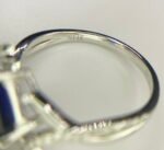 GIL Certified White Gold 14K 2.56 Grams Natural Sapphire Gemstone Ring - Image 7