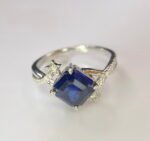 GIL Certified White Gold 14K 2.56 Grams Natural Sapphire Gemstone Ring - Image 11