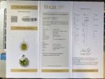 GIL Certified White Gold 14K 5.85 Grams Natural Peridot Gemstone Pendant - Image 9