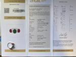 GIL Certified White Gold 14K 3.75 Grams Natural Emerald & Ruby Gemstone Ring - Image 10
