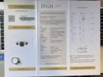 GIL Certified White Gold 14K 1.96 Grams Natural Emerald &  Ruby Gemstone Ring - Image 14