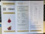 GIL Certified Yellow Gold 14K 5.77 Grams Natural Rubellite Tourmaline Gemstone Pendant - Image 12