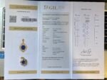 GIL Certified Yellow Gold 14K 3.88 Grams Natural Sapphire Gemstone Pendant - Image 8