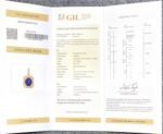 GIL Certified Yellow Gold 14K 1.64 Gram Natural Sapphire Gemstone Pendant - Image 11