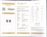 GIL Certified Yellow Gold 14K 1.73 Gram Natural Sapphire Gemstone Earrings - Image 14