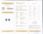 GIL Certified White Gold 14K 1.52 Gram Natural Sapphire Gemstone Earrings - Image 10