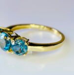 GIL Certified Yellow Gold 14K 2.56 Grams Natural Topaz Gemstone Ring - Image 4
