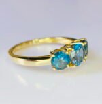 GIL Certified Yellow Gold 14K 2.56 Grams Natural Topaz Gemstone Ring - Image 5