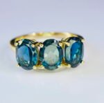 GIL Certified Yellow Gold 14K 3.36 Grams Natural Topaz Gemstone Ring