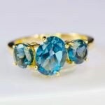 GIL Certified Yellow Gold 14K 2.60 Grams Natural Topaz Gemstone Ring