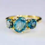 GIL Certified Yellow Gold 14K 2.60 Grams Natural Topaz Gemstone Ring - Image 3