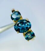 GIL Certified Yellow Gold 14K 2.60 Grams Natural Topaz Gemstone Ring - Image 9