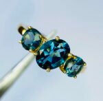 GIL Certified Yellow Gold 14K 2.60 Grams Natural Topaz Gemstone Ring - Image 10