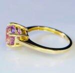 GIL Certified Yellow Gold 14K 3.33 Grams Natural Kunzite Gemstone Ring - Image 6