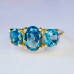 GIL Certified Yellow Gold 14K 2.80 Grams Natural Topaz Gemstone Ring