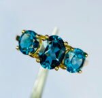 GIL Certified Yellow Gold 14K 2.80 Grams Natural Topaz Gemstone Ring - Image 9