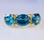 GIL Certified Yellow Gold 14K 2.89 Grams Natural Topaz Gemstone Ring