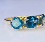 GIL Certified Yellow Gold 14K 2.89 Grams Natural Topaz Gemstone Ring - Image 3