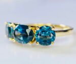 GIL Certified Yellow Gold 14K 2.89 Grams Natural Topaz Gemstone Ring - Image 4