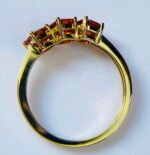 GIL Certified Yellow Gold 14K 2.40 Grams Natural Spessartite Garnet Gemstone Ring - Image 6