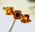 GIL Certified Yellow Gold 14K 2.40 Grams Natural Spessartite Garnet Gemstone Ring - Image 7