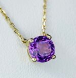 GIL Certified Yellow Gold 14K 2.02 Grams Natural Kunzite Gemstone Pendant - Image 3