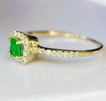GIL Certified Yellow Gold 18K 2.13 Grams Natural Emerald Gemstone Ring - Image 5