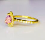 GIL Certified Yellow Gold 18K 3.06 Grams Natural Kunzite Gemstone Ring - Image 6
